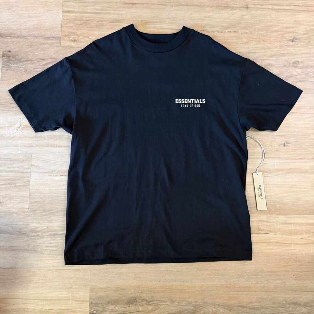 New Fear Of God Essentials Black Shirt Size XXS Luxury Streetwear Oversized FOG